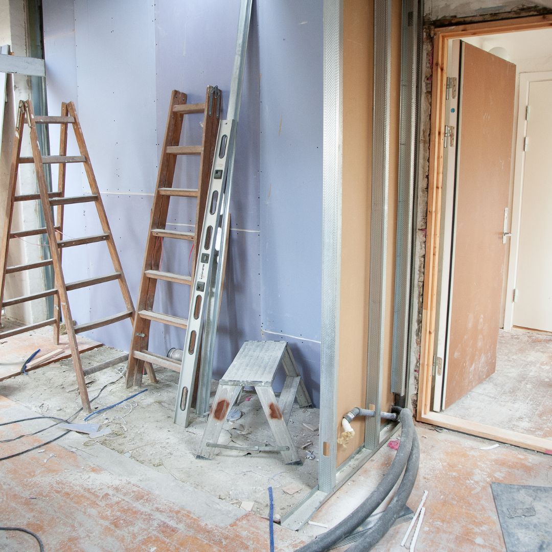 Home renovation in progress with updated interiors and fixtures